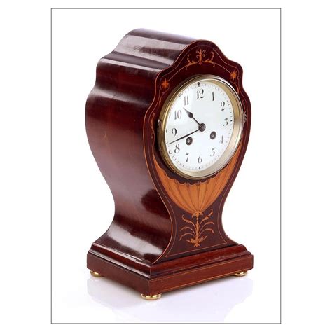 Rare Antique Mantel Clock In Mahogany And Marquetry France XIX Century