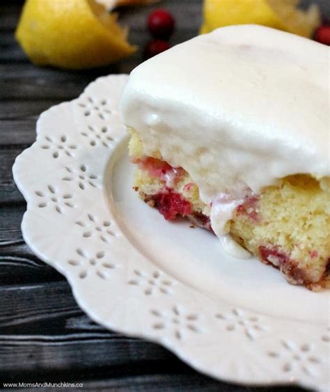 Lemon Cranberry Cake Recipe Moms And Munchkins