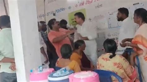 Watch Ysrcp Mla Sivakumar Slaps Voter Brawl Breaks Out During Phase