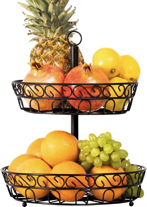 Chefarone Fruit Etagère 2 Laags Fruitmand Fruitschaal Groentemand