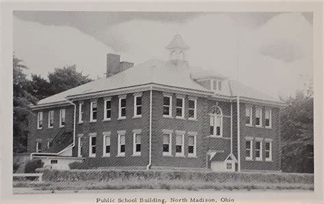 Madison postcard - Public School Building, North Madison - Madison ...