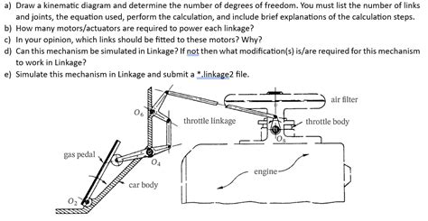 Solved A Draw A Kinematic Diagram And Determine The Number Chegg