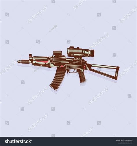 Ak47 Assault Rifle Weapon Gun Vector Stock Vector (Royalty Free ...