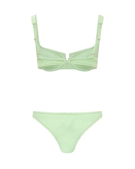 Reina Olga Brigitte Bikini Set In Green Lyst