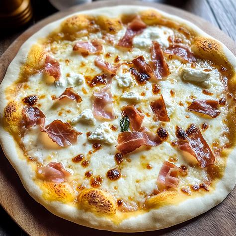 White Pizza With Prosciutto Hot Honey