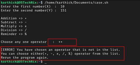 Bash Case Statement Ostechnix