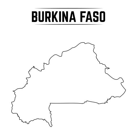 Outline Simple Map Of Burkina Faso Vector Art At Vecteezy