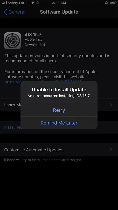 Am Unable To Install Ios 15 7 On My Iphon… Apple Community