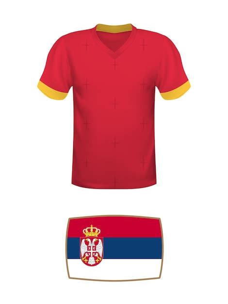 Premium Vector | Serbia jersey football kit world football tournament ...