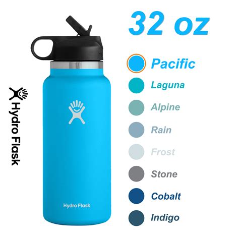 Hydro Flask 32OZ Wide Mouth 2 0 Water Bottle Straw Lid Multiple