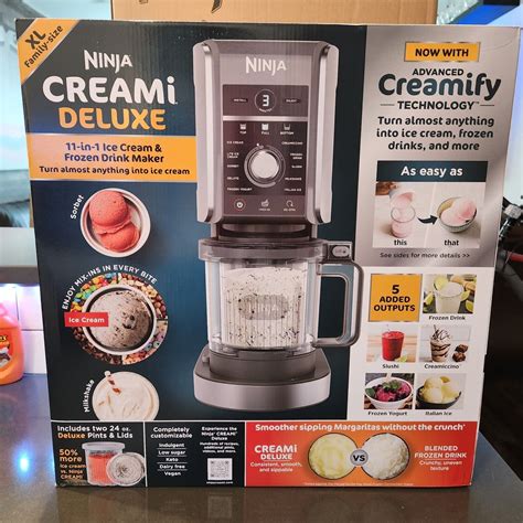 Ninja CREAMi Deluxe 11 In 1 NC501 Ice Cream Frozen Treat Maker