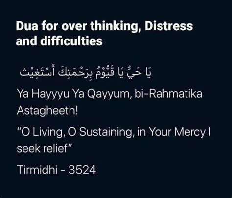 Dua For Overthinking Distress And Difficulties Up Quotes Peace Be