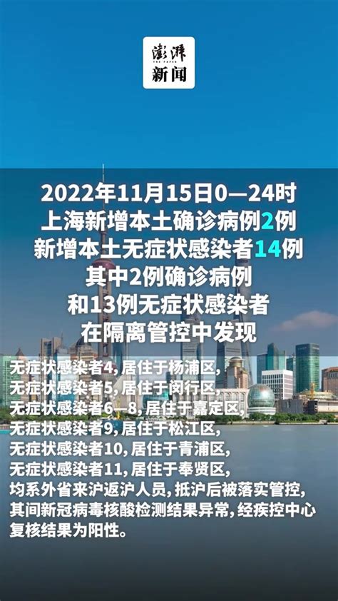 上海昨日新增本土确诊病例2例本土无症状感染者14例 凤凰网视频 凤凰网