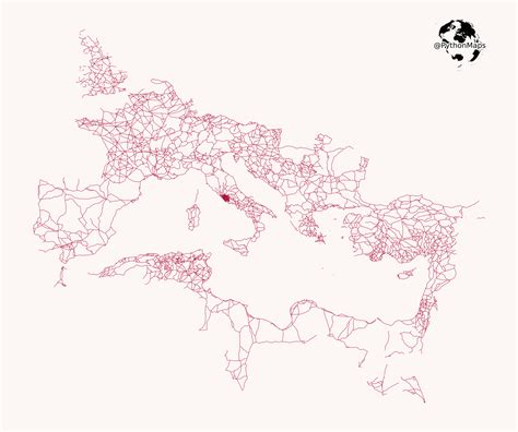 Ancient Roman Roads Map