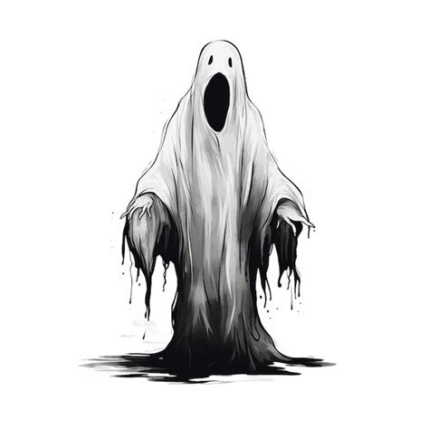 Premium Ai Image Abstract Halloween Ghost Illustration