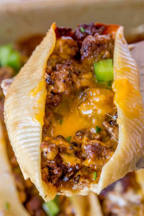 All The Flavors Of A Philly Cheesesteak Stuffed In Jumbo Pasta Shells