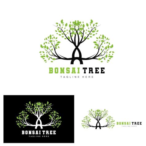 Création De Logo D arbre Vert Illustration De Logo D arbre De Bonsaï