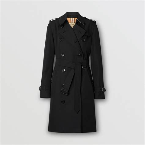 The Mid Length Kensington Heritage Trench Coat In Black Women Burberry United States