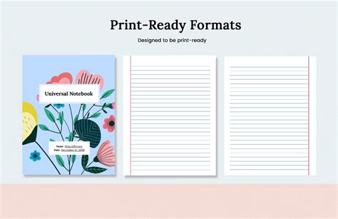 Printable Notebook Template in Google Docs, Word, PDF - Download ...