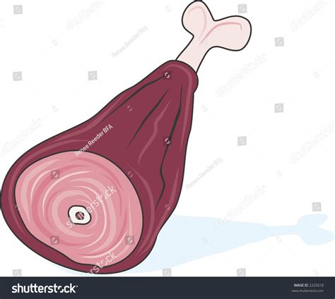 Ham Is A Funny Illustration Of A Cartoon Ham. - 2225618 : Shutterstock