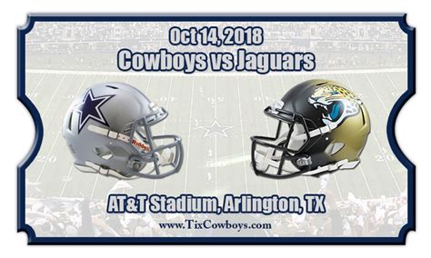 Dallas Cowboys vs Jacksonville Jaguars Football Tickets | Oct 14, 2018