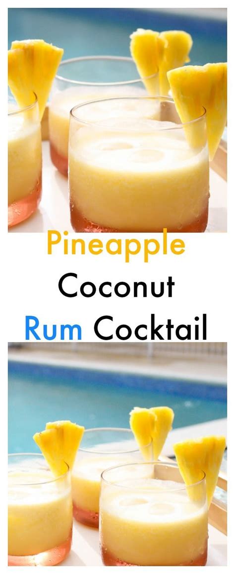 Pineapple Coconut Rum Cocktail The Simple Life Jessica In The Kitchen Rum Cocktail