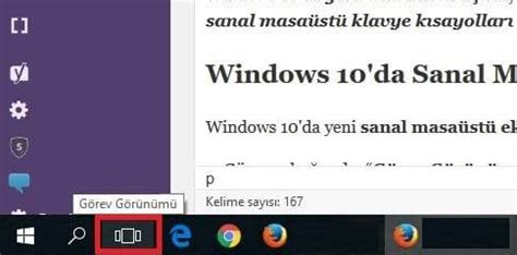 Windows Da Sanal Masa St Nas L Olu Turulur Teknoloj Dolabi