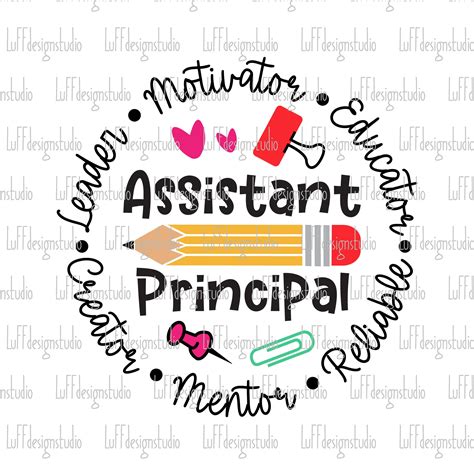 Assistant Principal Svg School Staff Svg Back To School Svg Etsy