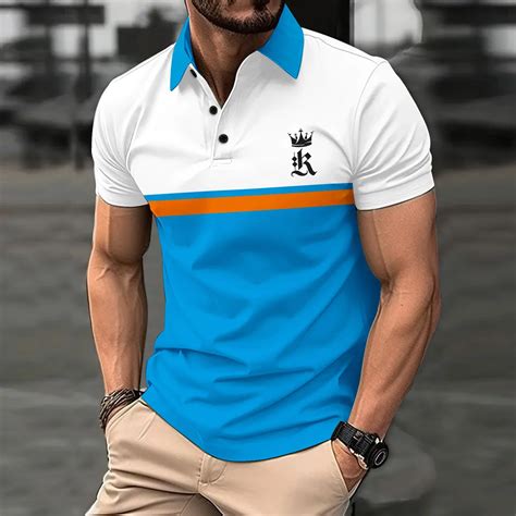 Carta Masculina Impress O Manga Curta Polo Esportes Top Respir Vel