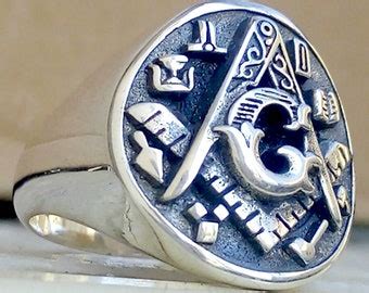 Master mason ring | Etsy