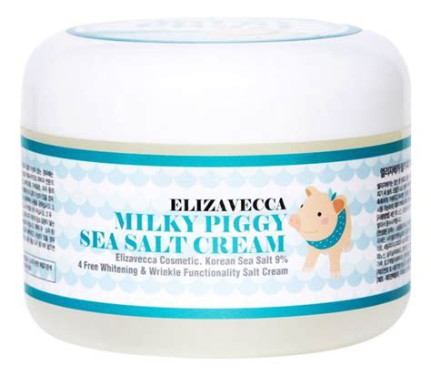 Elizavecca увлажняющий крем для лица milky piggy sea salt cream 100г ...
