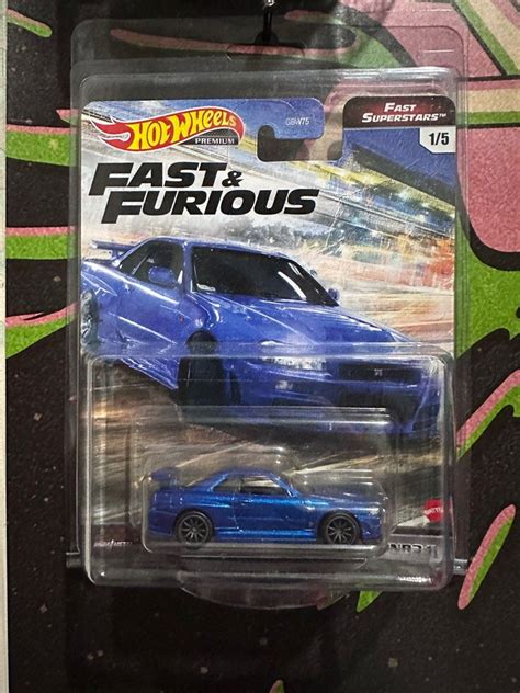 Hot Wheels Nissan Skyline GTR BNR Fast Furious Fast Superstars Toys Collectibles Mainan Di