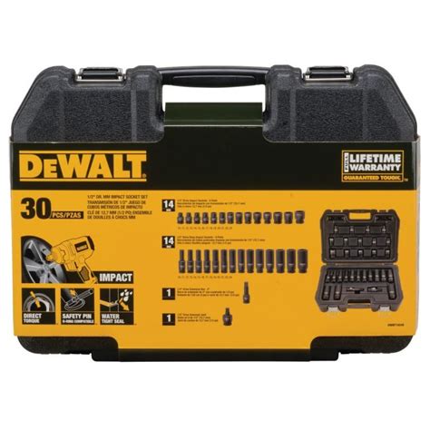 Dewalt 1 2 In Drive Impact Metric Socket Set 30 Piece JC Smith Inc