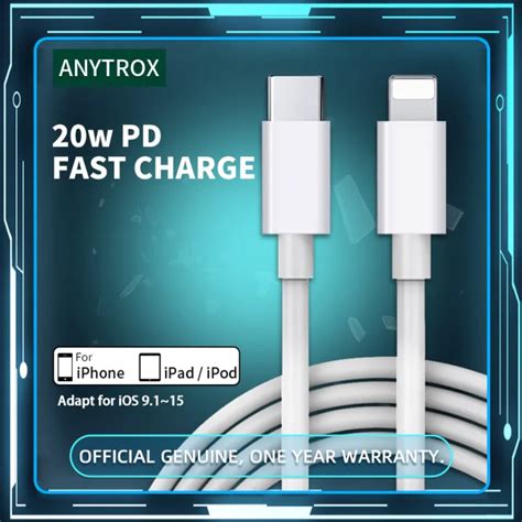 Anytrox Pd 20w Usb Type C Cable And Adapter Quick Charge Usb C Set Lightning To Usbc For Ios