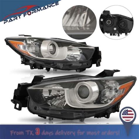 Halogen Headlights For 2013 2016 Mazda Cx 5 Cx5 Projector Headlamps Lh And Rh Ebay