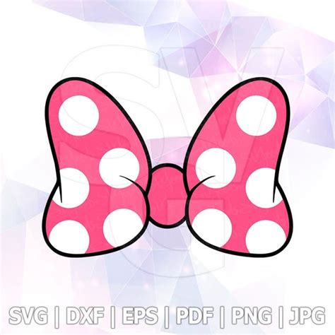 Minnie Mouse Bow Ribbon Layered Svg Dxf Vector Cuttable File Etsy