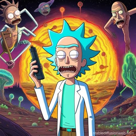 Rick and Morty's Intergalactic Adventures | Stable Diffusion Online