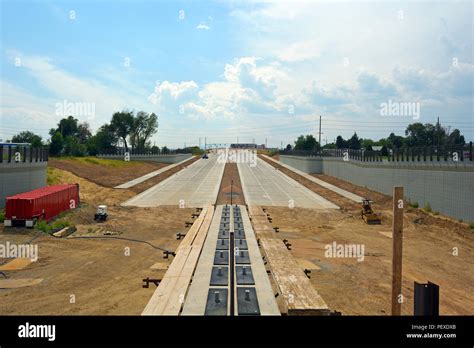 Concrete Four Lane Road Under Construction with No Cars Stock Photo - Alamy