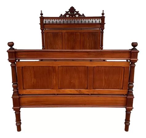 Antiga Cama De Casal Imperio Madeira Nobre Mercadolivre