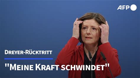 Kraft schwindet Malu Dreyer tritt zurück AFP YouTube