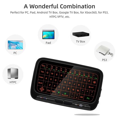 Mini 2.4GHz Portable Wireless Multimedia Keyboard with Multi-Touch ...