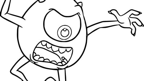 Mike Wazowski Coloring Page Coloring Pages