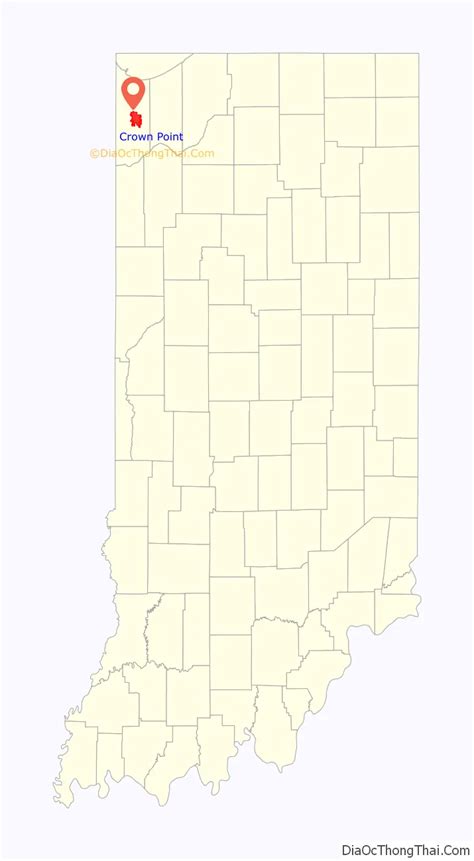 Map of Crown Point city, Indiana - Thong Thai Real