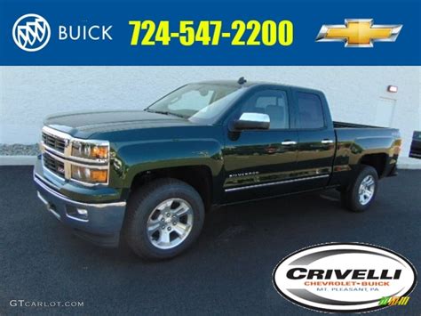 2014 Rainforest Green Metallic Chevrolet Silverado 1500 Ltz Z71 Double Cab 4x4 96851054 Photo