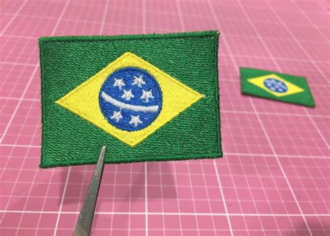 PATCH BORDADO BANDEIRA DO BRASIL TERMOCOLANTE MINI no Elo7 Ateliê