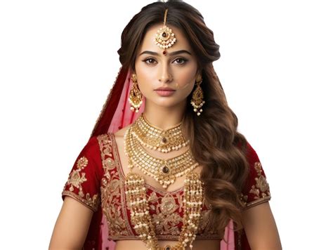 Premium AI Image Traditional Indian Elegance Defined By A Girl In