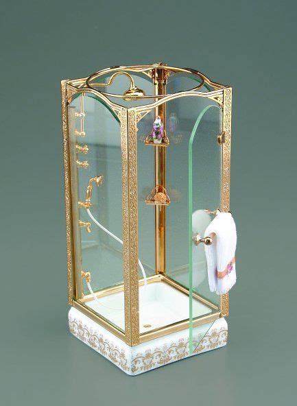 Dollhouse Miniature Reutter Brass And Glass Shower Ideas De Casa De