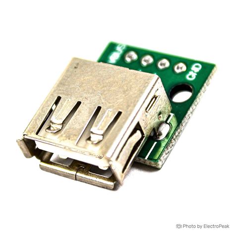 Type A Usb Female To Dip Pcb Board Adapter Mm