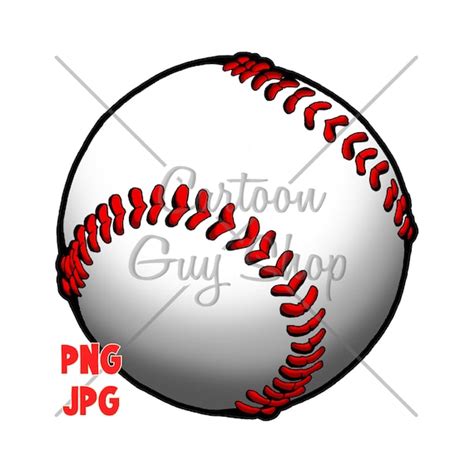 Baseball Clipart Cartoon Baseball PNG JPG Cartoon - Etsy