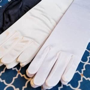 23 Long White Opera Gloves Satin Formal Wear Gloves Costume Gloves